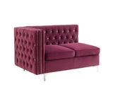 Jaszira - Modular - Sofá biplaza sin brazos con 2 almohadas