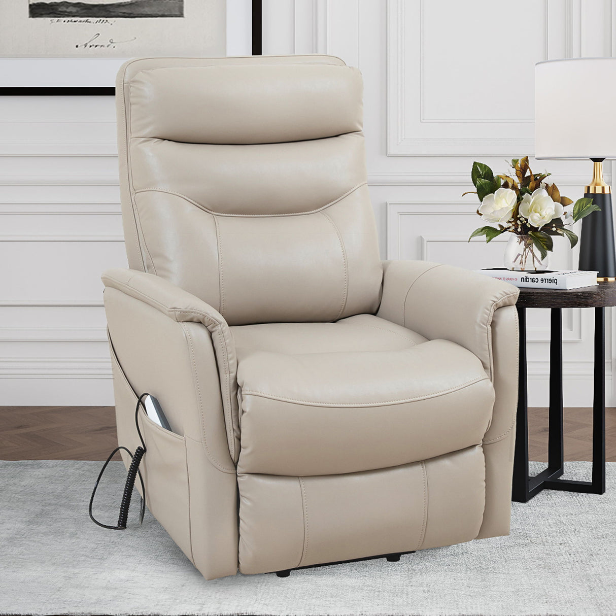 Gemini - Sillón reclinable eléctrico con reposacabezas articulado (juego de 2)