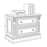 Huntington - 2 Drawer Lateral File - Antique Vintage Pecan