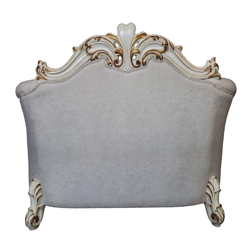 Vendom II - Silla - Tela bicolor marfil y acabado de perla antigua