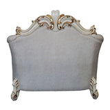 Vendom II - Silla - Tela bicolor marfil y acabado de perla antigua