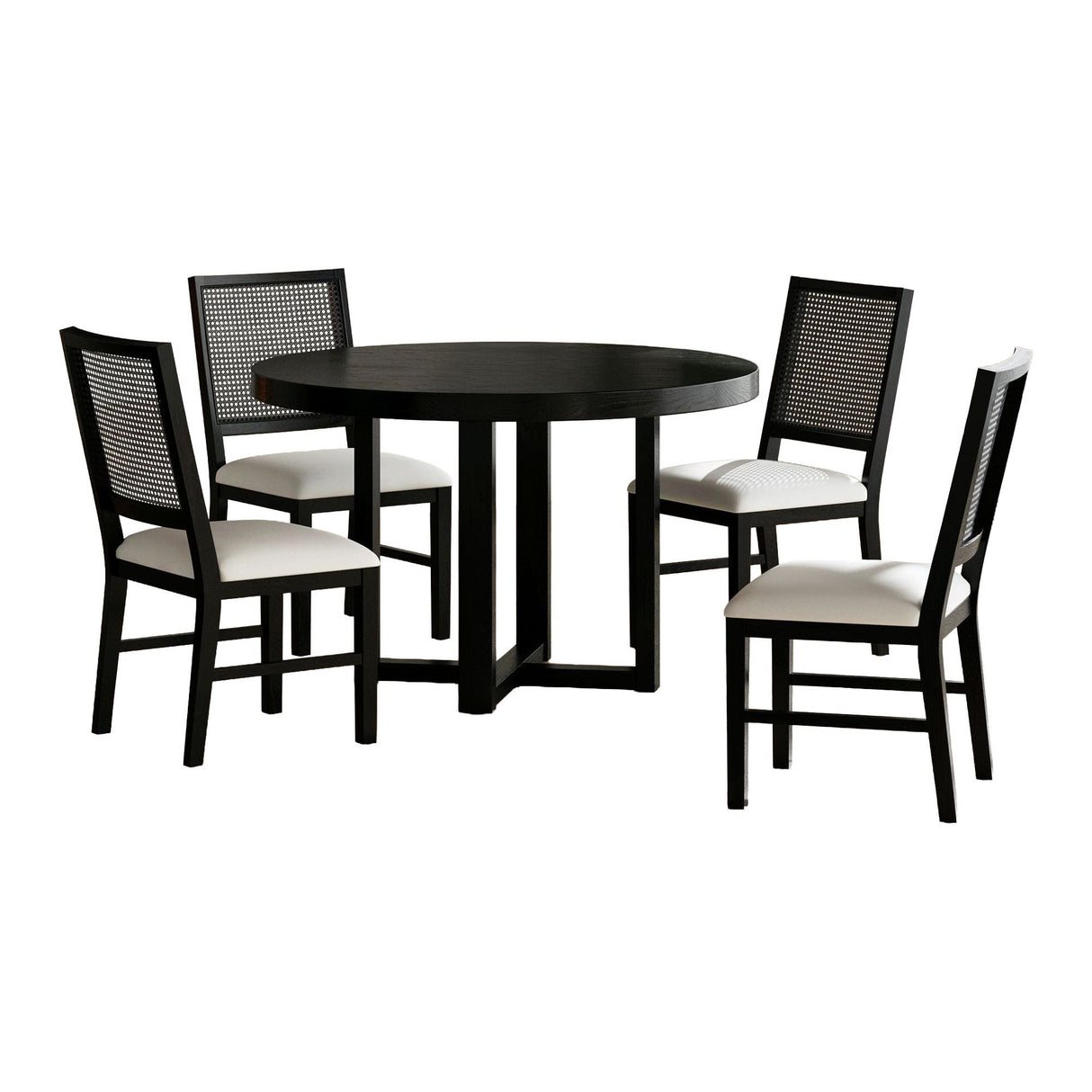 Bahama Breeze - Juego de comedor de altura estándar de 5 piezas (mesa y cuatro sillas) - Negro