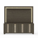 Ascent - 90" TV Console With Hutch And Back Panel - Dark Chocolate