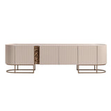 Lisboa - Mueble para TV - Crema sedoso / Bronce