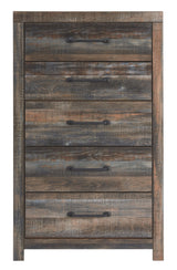 Drystan - Five Drawer Chest - Brown / Beige