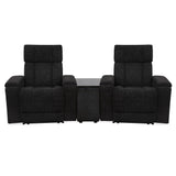 Phoenix - Sillón Reclinable de Cine en Casa de 2 Asientos Zero Gravity Power Con Cuña y Audio Inmersivo