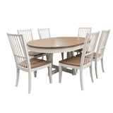 Americana Modern Dining - Mesa de comedor redonda extensible - Algodón