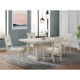 Avalanche - Silla de comedor (Juego de 2) - Blanco antiguo
