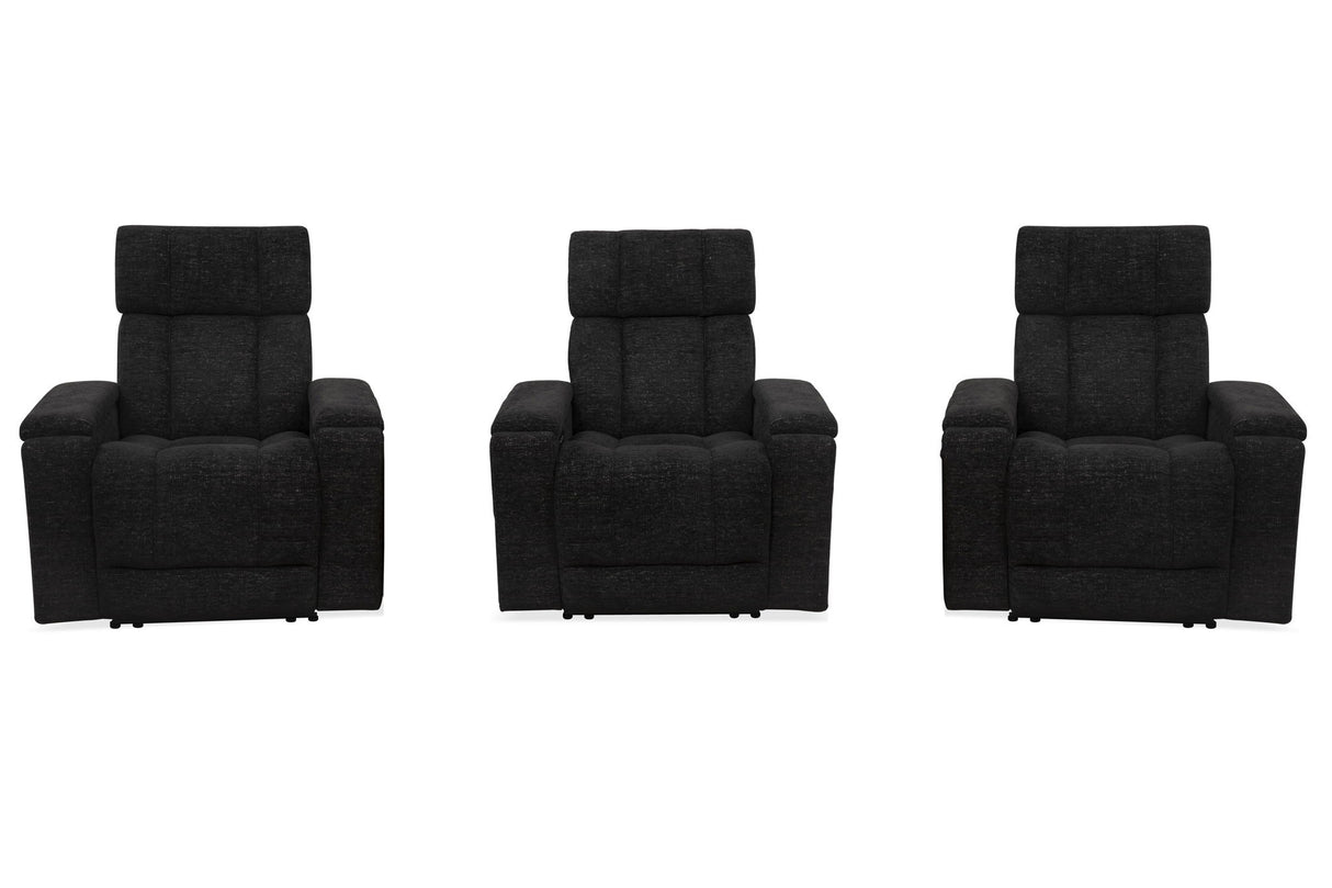 Phoenix - Asientos para cine en casa de 3 plazas Zero Gravity Power con audio envolvente P3
