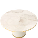 Gineverra - Round Cocktail Table - Ivory Gold