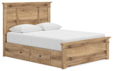 Makidern - Cama con almacenamiento en panel y unidad de almacenamiento bajo la cama