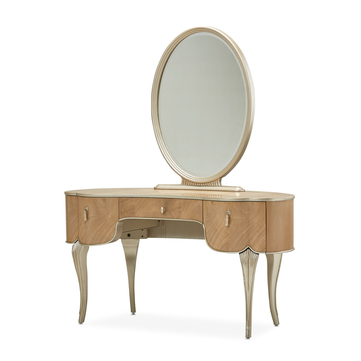 Villa Cherie - Vanity With Mirror - Caramel