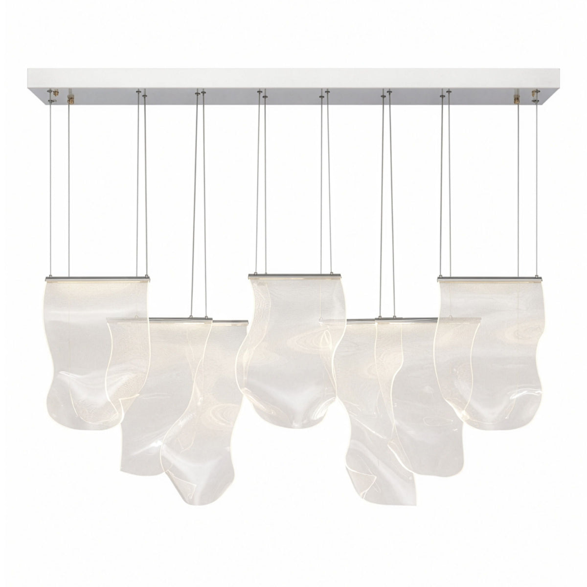 Michael Amini Lighting - Sheer Waves 8-Light Modern LED Chandelier - Chrome