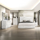 Esther - Mirror With LED - White / Silver