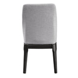 Madan - Silla auxiliar (juego de 2) - Lino gris claro y roble gris