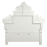 Vanaheim - Eastern King Bed - Beige Synthetic Leather & Antique White