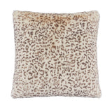Snow Leopard - 20" Square Pillow - Natural