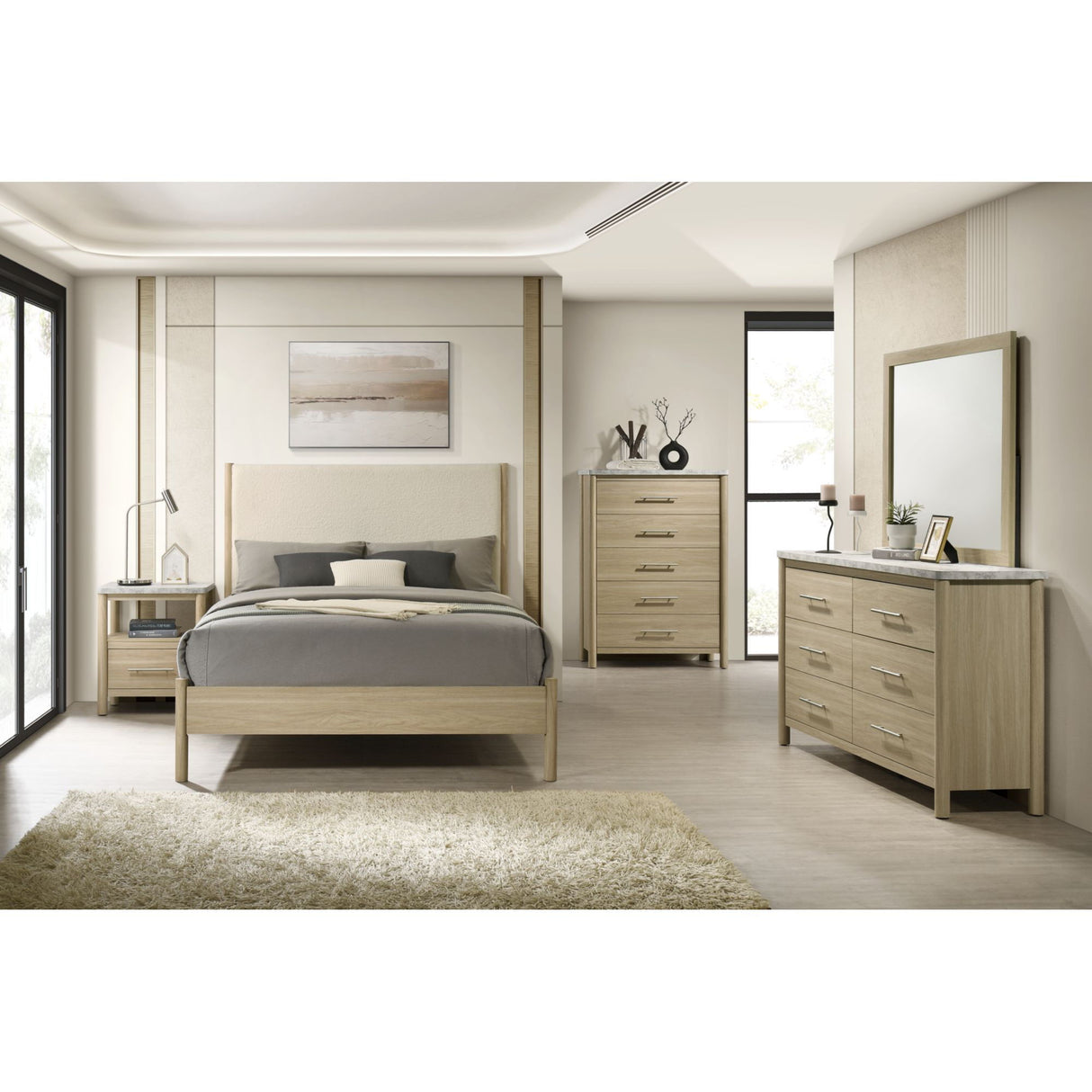 Jonas - Nightstand With USB - Natural
