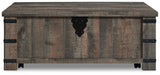 Hollum - Lift Top Cocktail Table - Rustic Brown