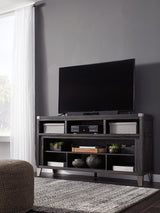Todoe - Soporte de TV LG con opción de chimenea - Gris