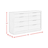 Arcadia - 8-Drawer Dresser - Gray