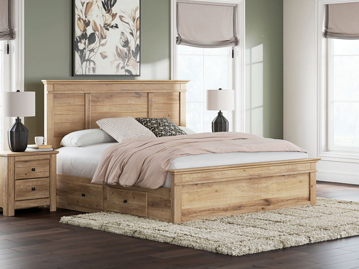 Makidern - Cama con almacenamiento en panel y unidad de almacenamiento bajo la cama