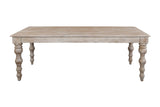 Crossings - Mesa de comedor rectangular Eden con 4 sillas tapizadas - Tostado Tumbleweed y Verde
