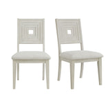 Avalanche - Silla de comedor (Juego de 2) - Blanco antiguo