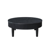Tate - Round One Drawer Coffee Table - Black