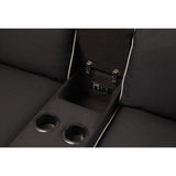 Kelliava - Console With USB - Black Fabric