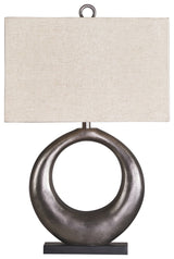 Saria - Metal Table Lamp  - Antique Silver Finish