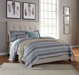 Culverbach - 5 Pc. - Dresser, Mirror, Queen Upholstered Bed, 2 Nightstands - Gray