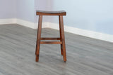 Tuscany - 30" Saddle Seat Stool With Wood Seat (Set of 2) - Vintage Mocha