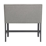 Seneca - Counter Bench With Upholstered Back And Fabric - Brown