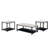 Linea - 3 Piece Occasional Set (1 Coffee & 2 End Tables) - Light Gray