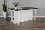 Carriage House - Kitchen Island - White / Dark Brown