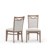 Americana Modern Dining - Silla de Comedor Tapizada (Juego de 2) - Blanco Algodón