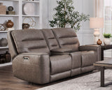 Lawson - Power Zero Gravity Tilt Console Loveseat P2 - Sydney Brunette