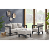 Playa - Sofa With 2 Pillows - Dark Gray / Beige