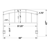 Bryant - Metal Queen / Full Open Frame Headboard - Black