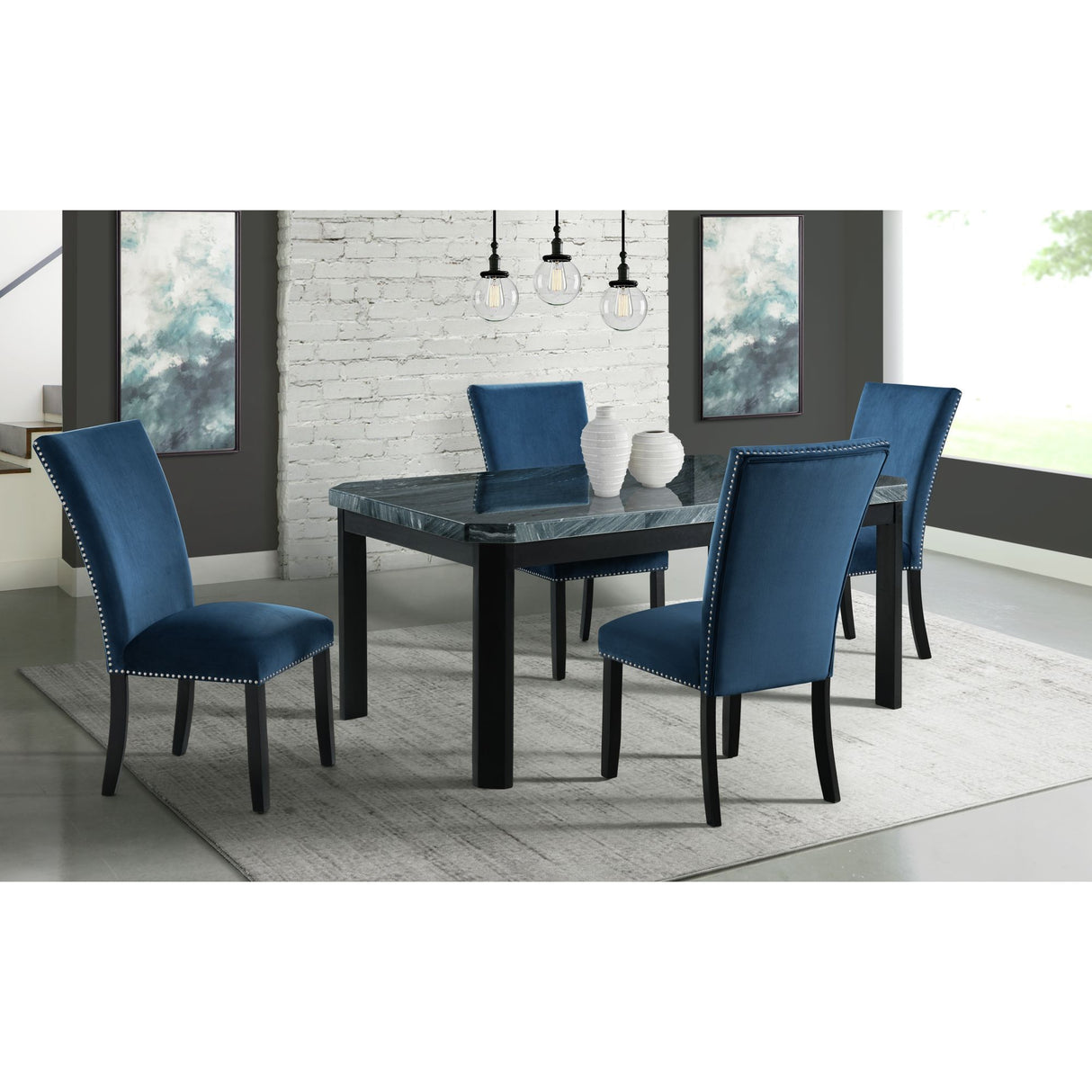 Francesca - Mesa de comedor de altura estándar - Gris