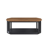 Juego de sala Decker de 3 piezas (1 mesa de centro y 2 mesas auxiliares) - Marrón / Negro
