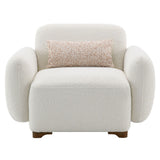Darius - Silla con cojín - Bouclé beige