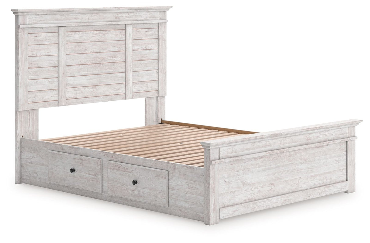 Makidern - Cama con almacenamiento en panel y unidad de almacenamiento bajo la cama