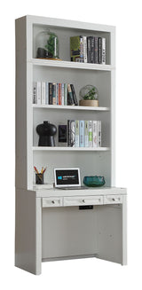 Catalina - Library Desk And Hutch - Cottage White