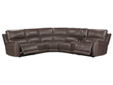 Easton - 6 Piece Zero Gravity Power Reclining Sectional With Power Adjustable Headrests - Steamboat Brown