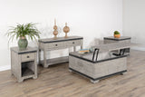 Alpine - Mahogany Wood Coffee Table With Lift Top And Casters - Gray