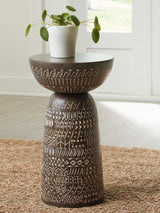 Hadcher - Accent Table - Cream / Brown