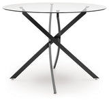 Pharwynn - 5 piezas - Mesa de comedor, 4 sillas laterales - Negro