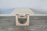 Liz - Arched Leg Dining Table - Bergen Oak
